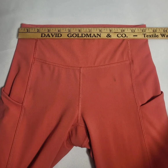 Lululemon Fast & Free 7/8 Tight II Nulux Leggings Red Orange sz 4 - Picture 7 of 12
